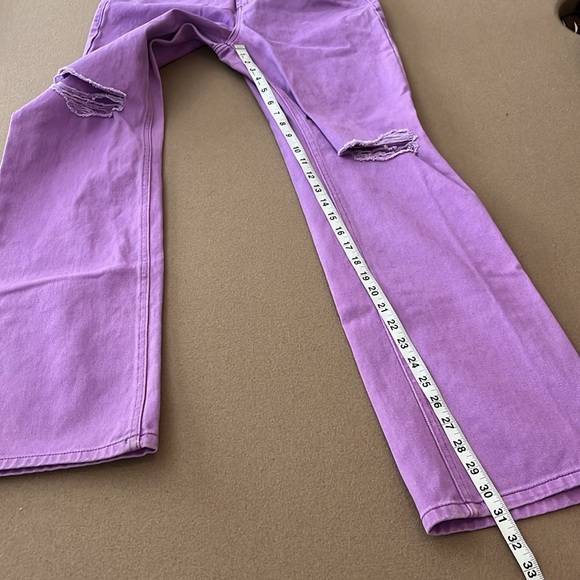 AFRM ODEN Purple Distressed Jeans - 26 - Picture 8 of 12